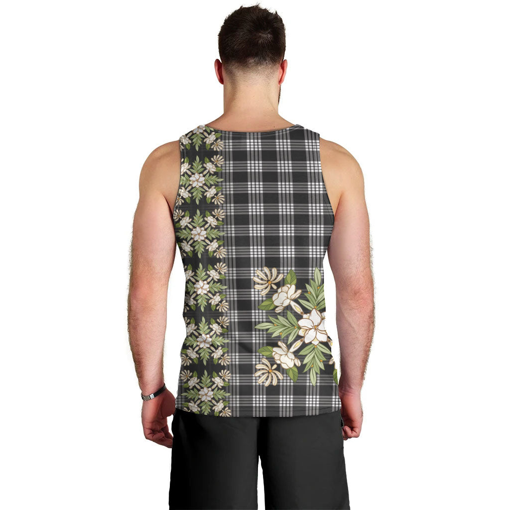 Pauli Hawai'i Palaka Squares Maile Leaf Men Tank Top Flowers Hawaiian Quilt Patterns LT9 - Polynesian Pride