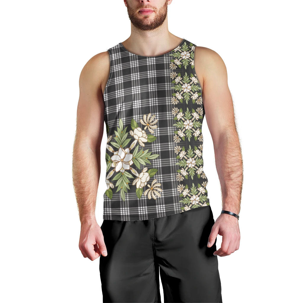 Pauli Hawai'i Palaka Squares Maile Leaf Men Tank Top Flowers Hawaiian Quilt Patterns LT9 - Polynesian Pride