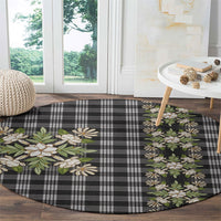 Pauli Hawai'i Palaka Squares Maile Leaf Round Carpet Flowers Hawaiian Quilt Patterns LT9 - Polynesian Pride