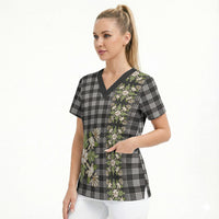 Pauli Hawai'i Palaka Squares Maile Leaf Scrub Top Flowers Hawaiian Quilt Patterns LT9 - Polynesian Pride
