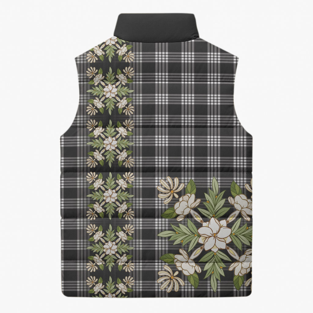 Pauli Hawai'i Palaka Squares Maile Leaf Sleeveless Puffer Jacket Flowers Hawaiian Quilt Patterns LT9 - Polynesian Pride