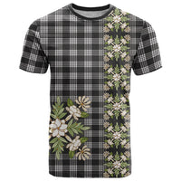 Pauli Hawai'i Palaka Squares Maile Leaf T Shirt Flowers Hawaiian Quilt Patterns LT9 Soft Black - Polynesian Pride