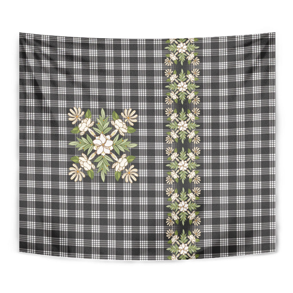 Pauli Hawai'i Palaka Squares Maile Leaf Tapestry Flowers Hawaiian Quilt Patterns LT9 - Polynesian Pride