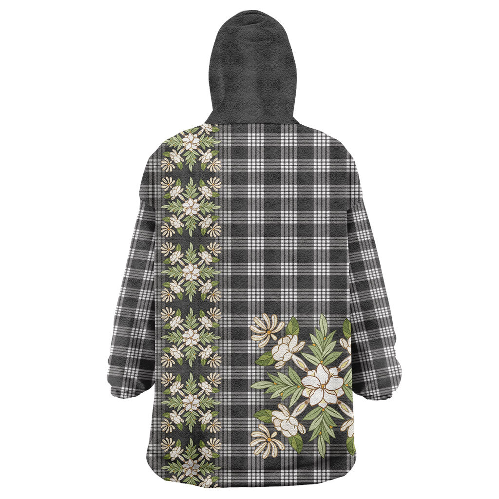 Pauli Hawai'i Palaka Squares Maile Leaf Wearable Blanket Hoodie Flowers Hawaiian Quilt Patterns LT9 - Polynesian Pride