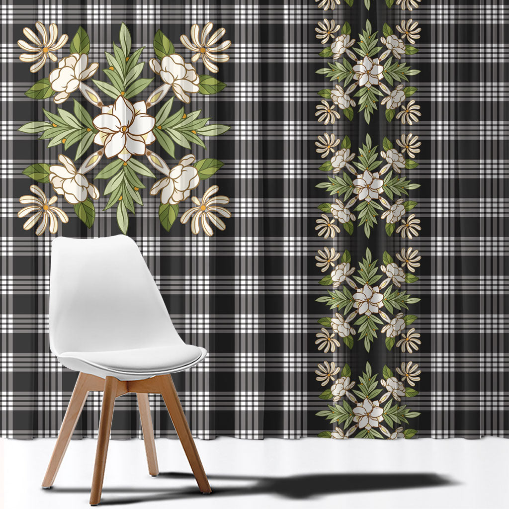 Pauli Hawai'i Palaka Squares Maile Leaf Window Curtain Flowers Hawaiian Quilt Patterns LT9 - Polynesian Pride