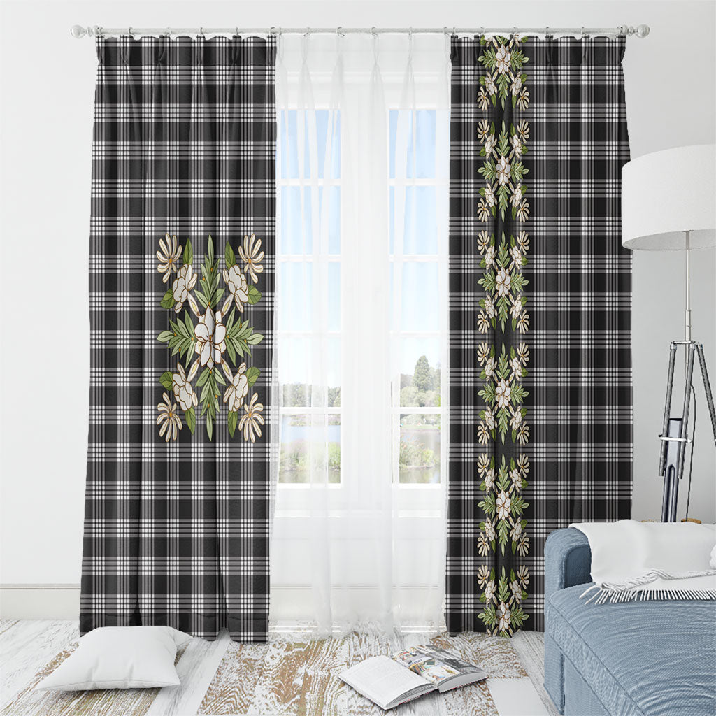 Pauli Hawai'i Palaka Squares Maile Leaf Window Curtain Flowers Hawaiian Quilt Patterns LT9 - Polynesian Pride