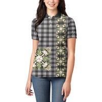 Pauli Hawai'i Palaka Squares Maile Leaf Women Polo Shirt Flowers Hawaiian Quilt Patterns LT9 - Polynesian Pride