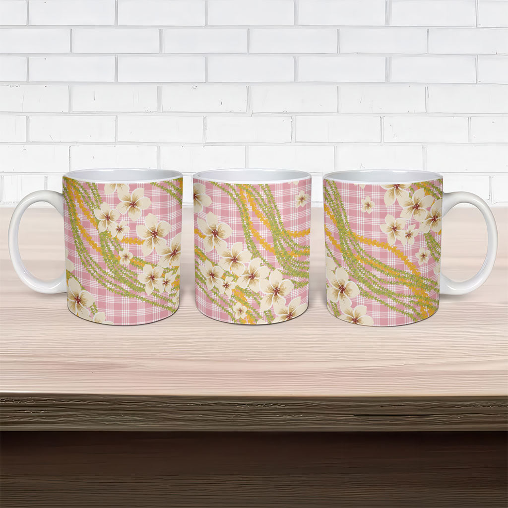Akala Hamele Palaka Plumeria Ceramic Mug Puakenikeni and Maile Lei LT9 - Polynesian Pride