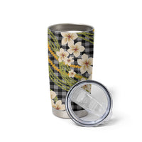 Ele'ele Hawai'i Palaka Plumeria Tumbler Cup Puakenikeni and Maile Lei LT9 - Polynesian Pride