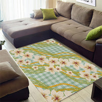 Liko Kukui Hawai'i Palaka Plumeria Area Rug Puakenikeni and Maile Lei LT9 - Polynesian Pride