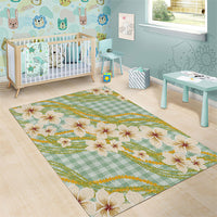 Liko Kukui Hawai'i Palaka Plumeria Area Rug Puakenikeni and Maile Lei LT9 - Polynesian Pride