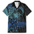 Floral Polynesian Hibiscus Tattoo Hawaiian Shirt Blue Gradient Style