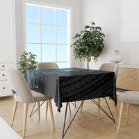 Floral Polynesian Hibiscus Tattoo Tablecloth Blue Gradient Style LT9 - Polynesian Pride