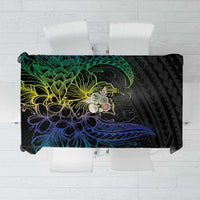 Floral Polynesian Hibiscus Tattoo Tablecloth Green Gradient Style LT9 Green - Polynesian Pride