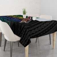Floral Polynesian Hibiscus Tattoo Tablecloth Green Gradient Style LT9 - Polynesian Pride
