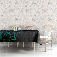 Floral Polynesian Hibiscus Tattoo Tablecloth Green Gradient Style LT9 - Polynesian Pride