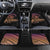 Floral Polynesian Hibiscus Tattoo Car Mats Peach Gradient Style