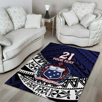 Custom Samoa Rugby Pacific Area Rug Samoan Warrior Tribal Pattern LT9 - Polynesian Pride