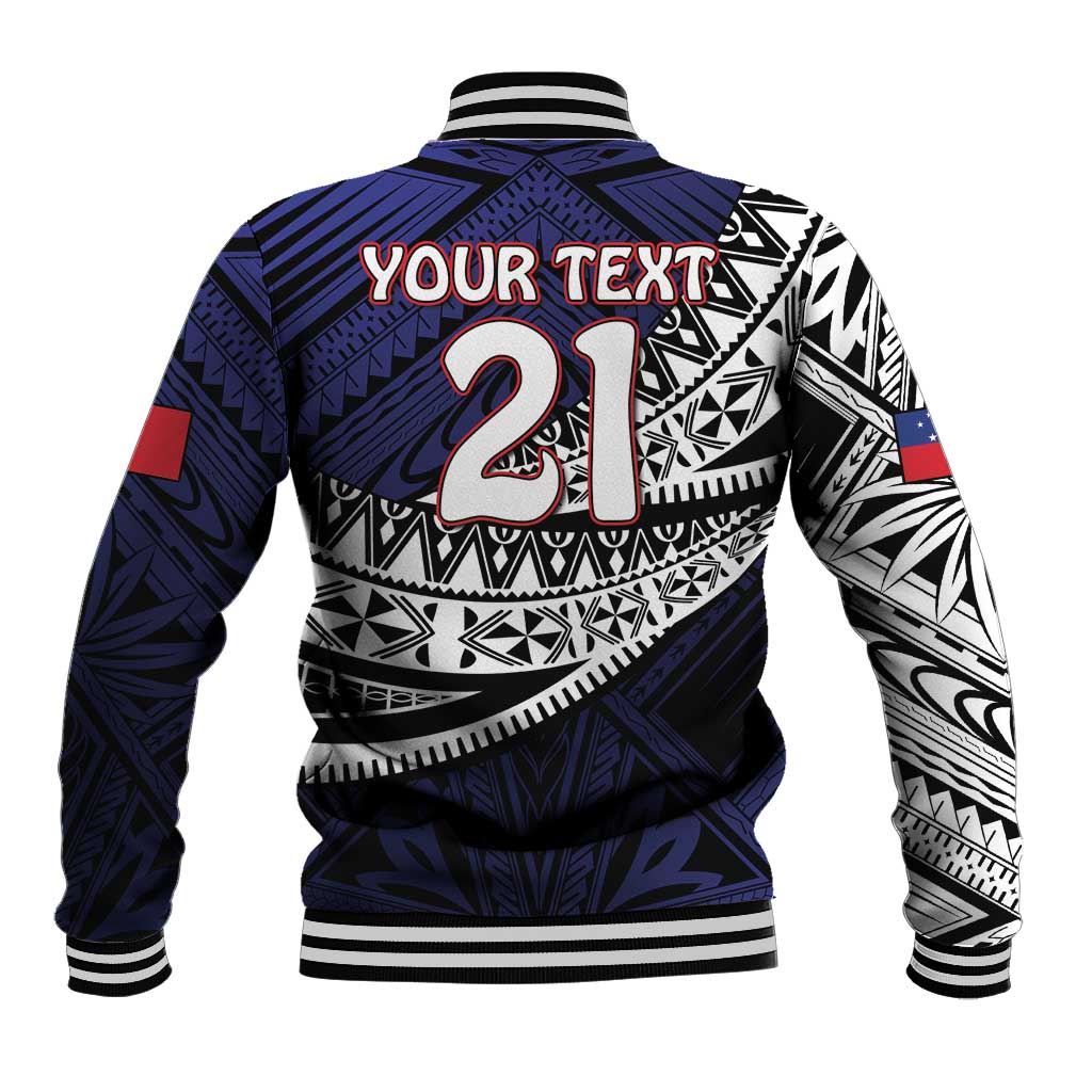 Custom Samoa Rugby Pacific Baseball Jacket Samoan Warrior Tribal Pattern LT9 - Polynesian Pride