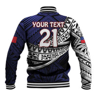 Custom Samoa Rugby Pacific Baseball Jacket Samoan Warrior Tribal Pattern LT9 - Polynesian Pride