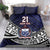 Custom Samoa Rugby Pacific Bedding Set Samoan Warrior Tribal Pattern