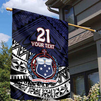 Custom Samoa Rugby Pacific Garden Flag Samoan Warrior Tribal Pattern LT9 - Polynesian Pride