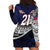 Custom Samoa Rugby Pacific Hoodie Dress Samoan Warrior Tribal Pattern