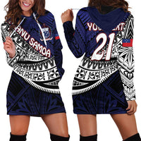 Custom Samoa Rugby Pacific Hoodie Dress Samoan Warrior Tribal Pattern LT9 - Polynesian Pride