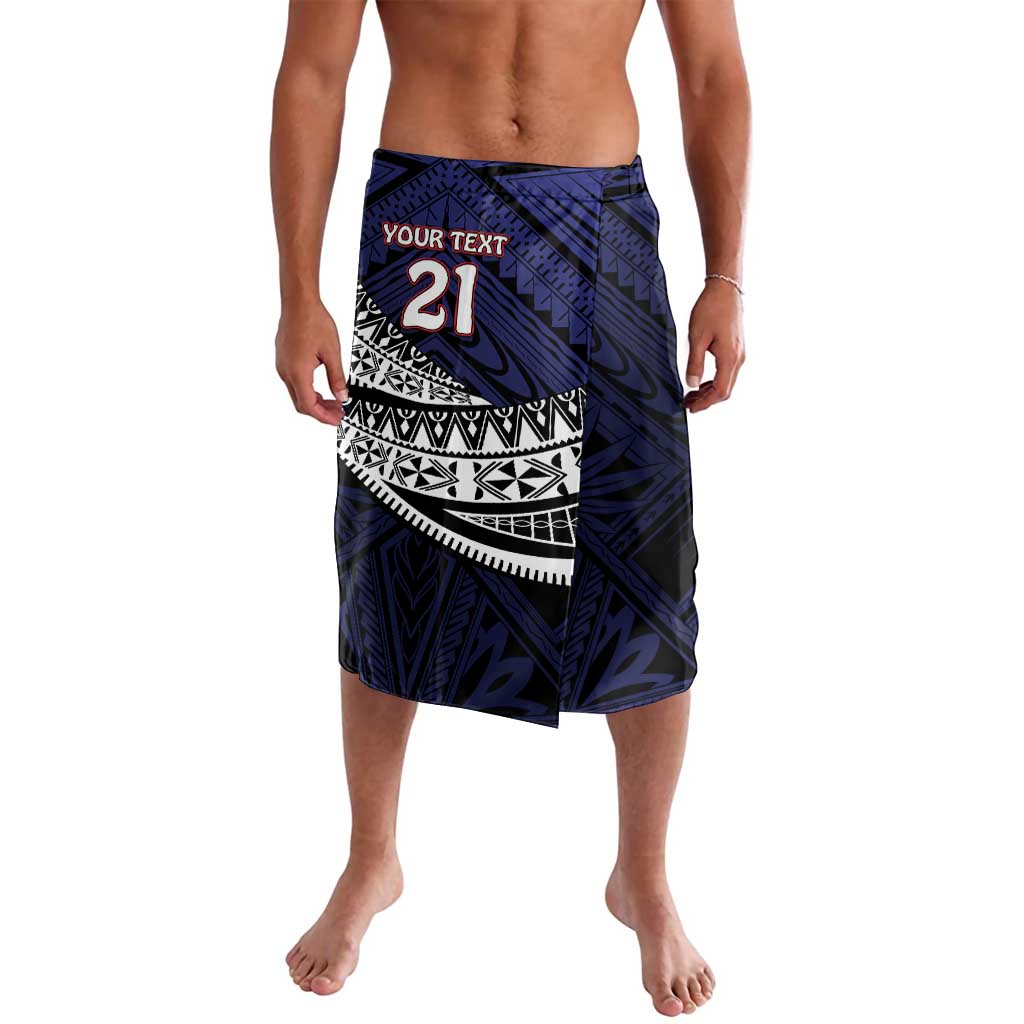 Custom Samoa Rugby Pacific Lavalava Samoan Warrior Tribal Pattern LT9 Blue - Polynesian Pride