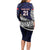 Custom Samoa Rugby Pacific Long Sleeve Bodycon Dress Samoan Warrior Tribal Pattern