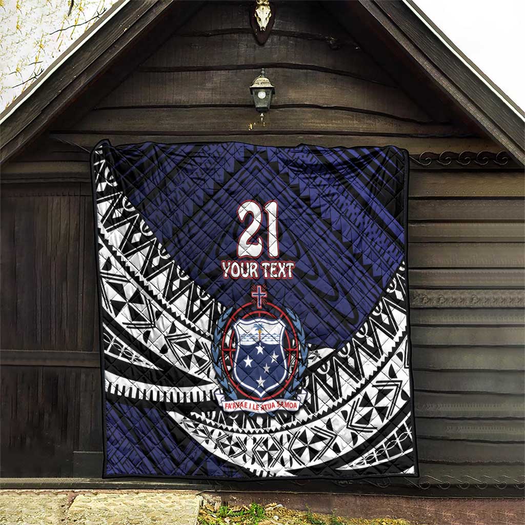 Custom Samoa Rugby Pacific Quilt Samoan Warrior Tribal Pattern LT9 - Polynesian Pride