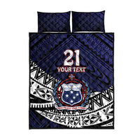 Custom Samoa Rugby Pacific Quilt Bed Set Samoan Warrior Tribal Pattern LT9 - Polynesian Pride
