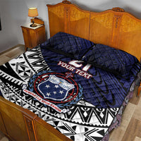 Custom Samoa Rugby Pacific Quilt Bed Set Samoan Warrior Tribal Pattern LT9 - Polynesian Pride
