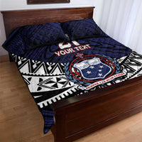 Custom Samoa Rugby Pacific Quilt Bed Set Samoan Warrior Tribal Pattern LT9 - Polynesian Pride