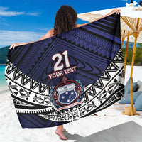 Custom Samoa Rugby Pacific Sarong Samoan Warrior Tribal Pattern LT9 One Size 44 x 66 inches Blue - Polynesian Pride