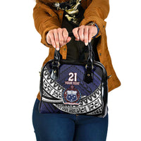 Custom Samoa Rugby Pacific Shoulder Handbag Samoan Warrior Tribal Pattern LT9 One Size Blue - Polynesian Pride