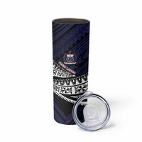 Custom Samoa Rugby Pacific Skinny Tumbler Samoan Warrior Tribal Pattern LT9 - Polynesian Pride