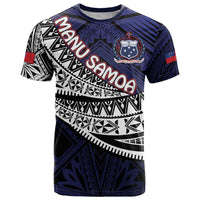 Custom Samoa Rugby Pacific T Shirt Samoan Warrior Tribal Pattern LT9 Blue - Polynesian Pride