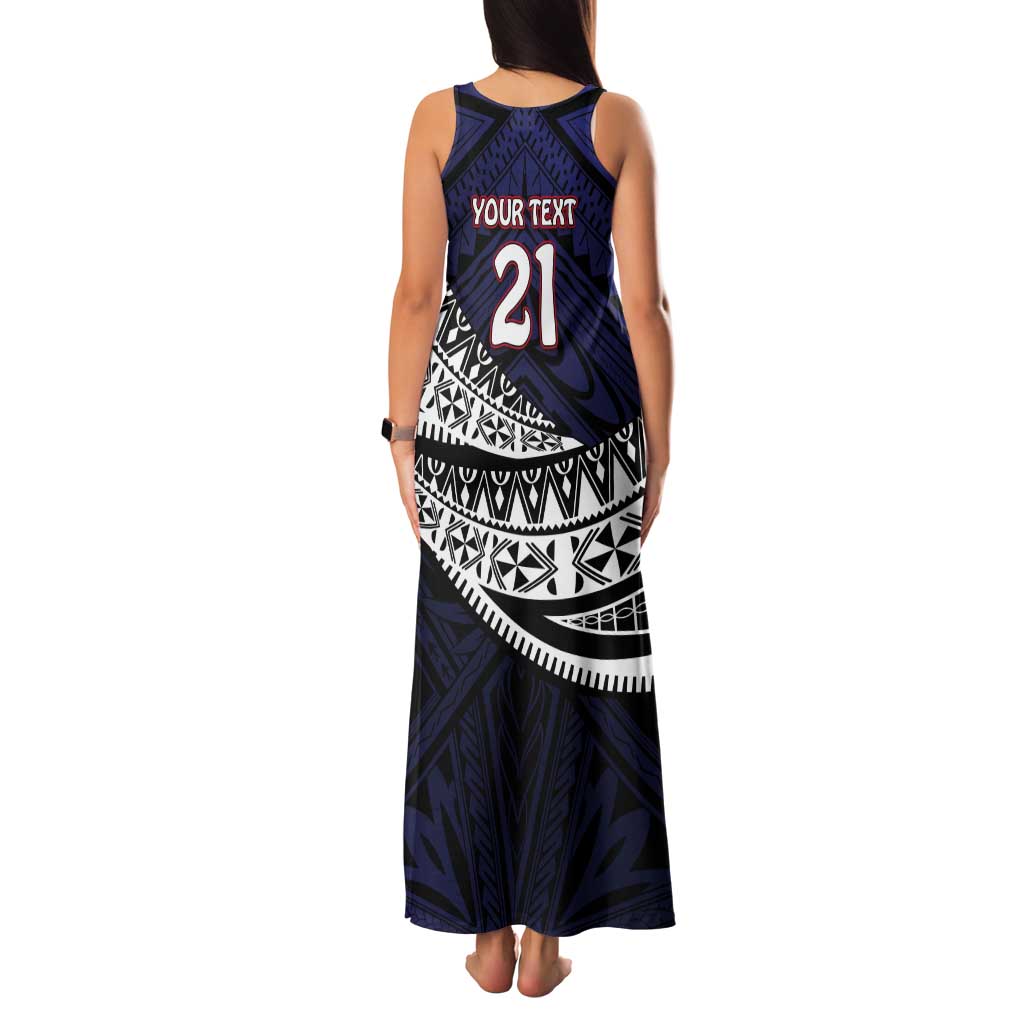 Custom Samoa Rugby Pacific Tank Maxi Dress Samoan Warrior Tribal Pattern LT9 - Polynesian Pride