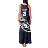 Custom Samoa Rugby Pacific Tank Maxi Dress Samoan Warrior Tribal Pattern LT9 - Polynesian Pride