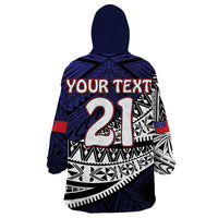 Custom Samoa Rugby Pacific Wearable Blanket Hoodie Samoan Warrior Tribal Pattern LT9 - Polynesian Pride