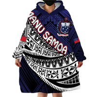Custom Samoa Rugby Pacific Wearable Blanket Hoodie Samoan Warrior Tribal Pattern LT9 - Polynesian Pride