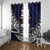 Custom Samoa Rugby Pacific Window Curtain Samoan Warrior Tribal Pattern