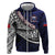 Custom Samoa Rugby Pacific Zip Hoodie Samoan Warrior Tribal Pattern