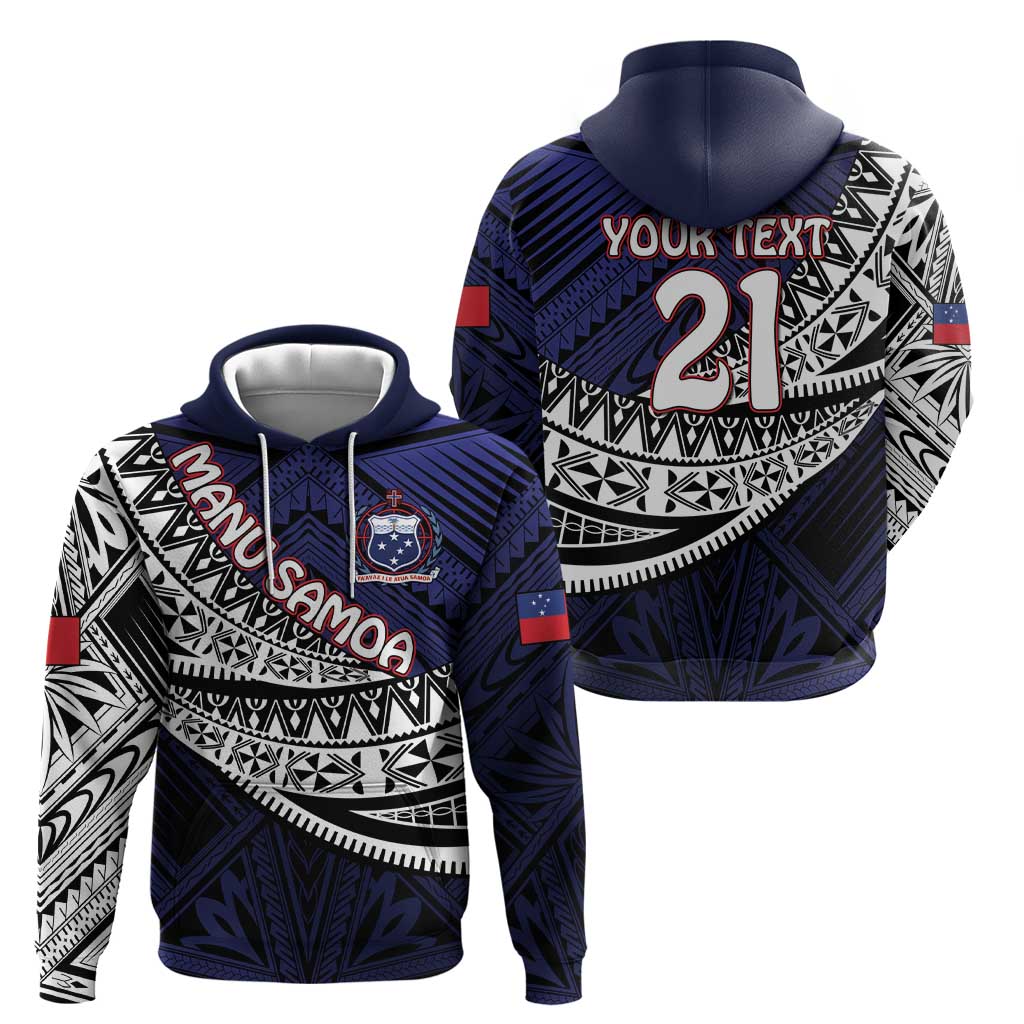 Custom Samoa Rugby Pacific Zip Hoodie Samoan Warrior Tribal Pattern LT9 - Polynesian Pride