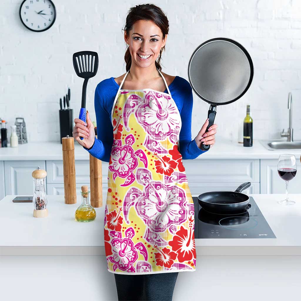 Palaka with Honu and Hibiscus Apron Hawaiian Heritage Spirit LT9 - Polynesian Pride