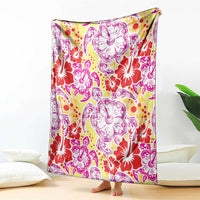 Palaka with Honu and Hibiscus Blanket Hawaiian Heritage Spirit LT9 - Polynesian Pride