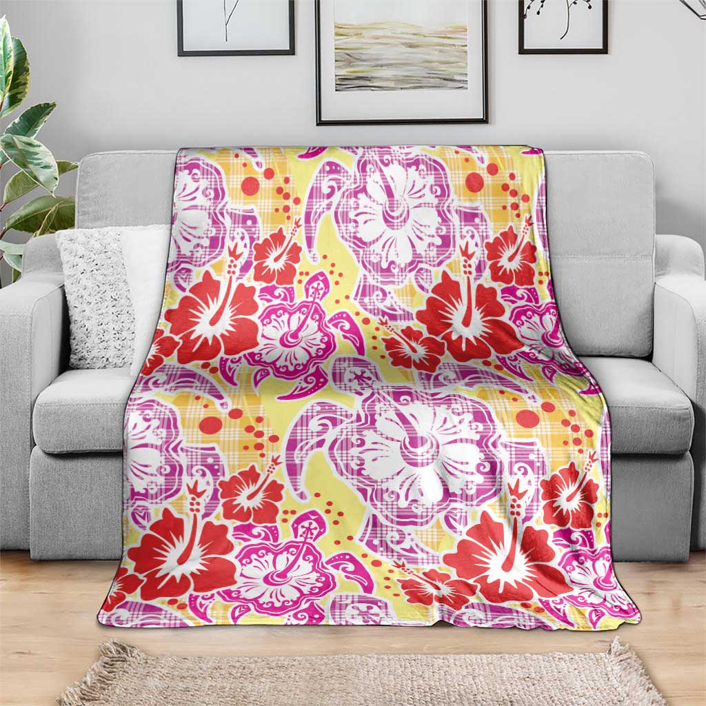 Palaka with Honu and Hibiscus Blanket Hawaiian Heritage Spirit LT9 - Polynesian Pride