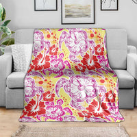 Palaka with Honu and Hibiscus Blanket Hawaiian Heritage Spirit LT9 - Polynesian Pride