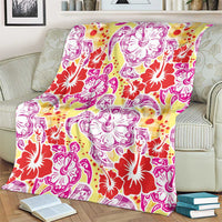 Palaka with Honu and Hibiscus Blanket Hawaiian Heritage Spirit LT9 - Polynesian Pride